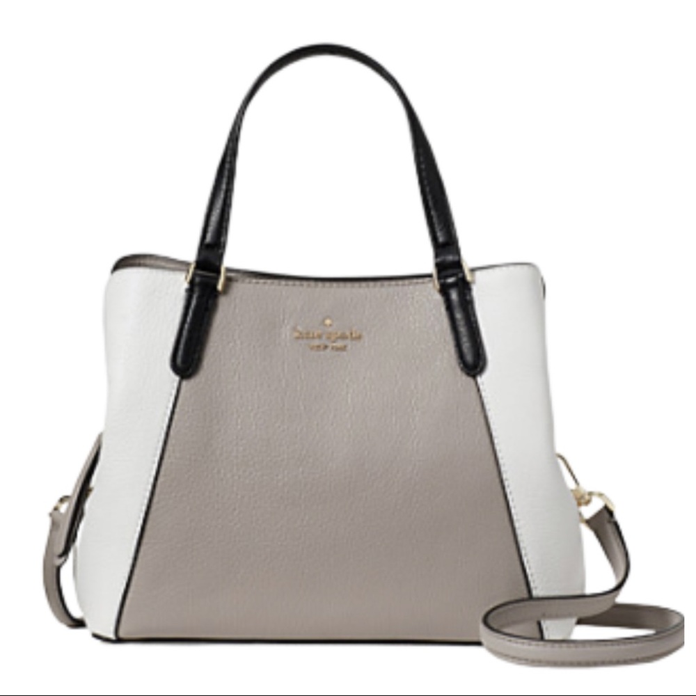 ✨POSH LIVE GIVEAWAY✨KATE SPADE 3 TONE LEATHER SATCHEL BAG - Picture 1 of 7
